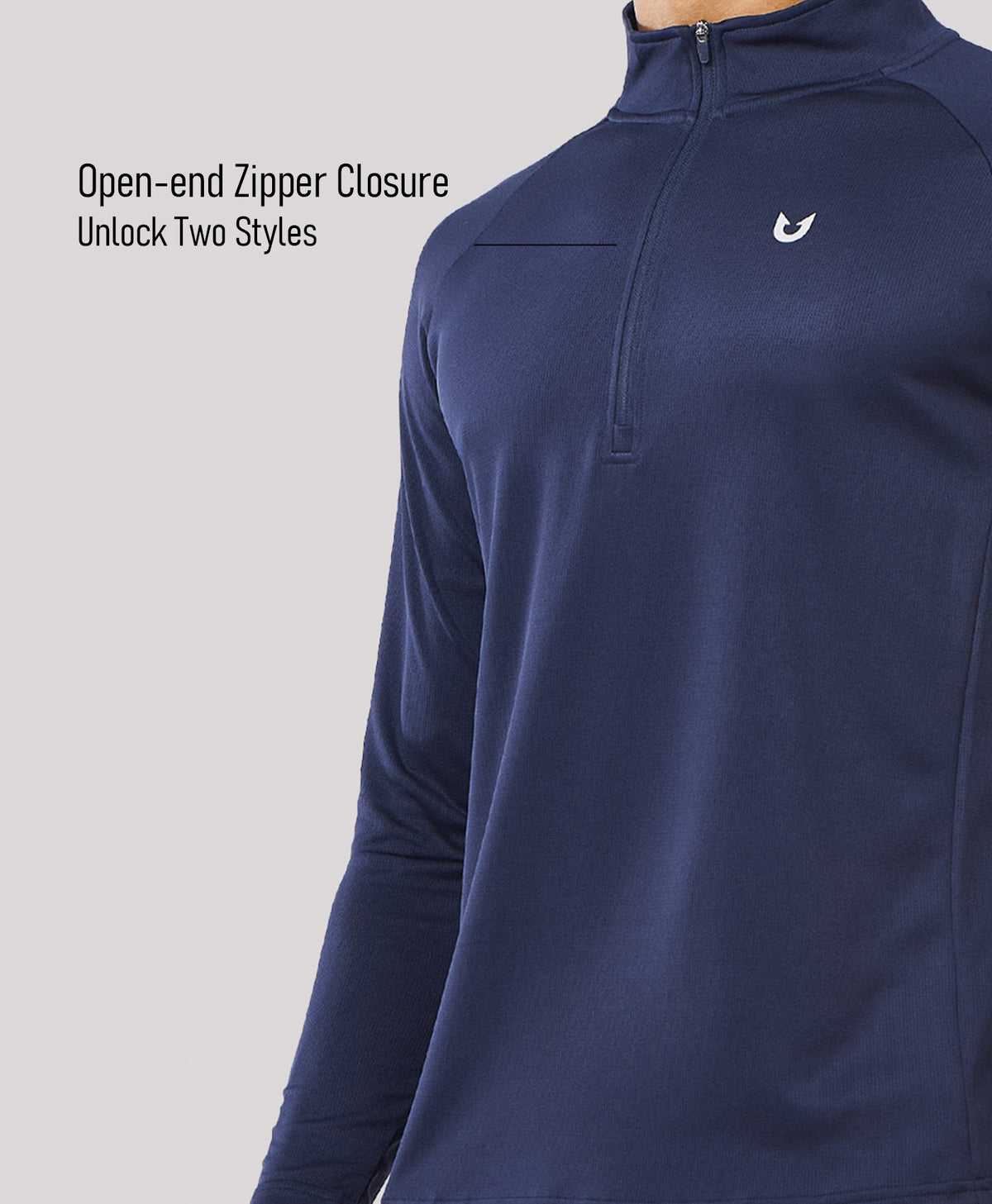 
Men's 1/4 Zip Athletic Pullover Shirts Lightweight — Navy