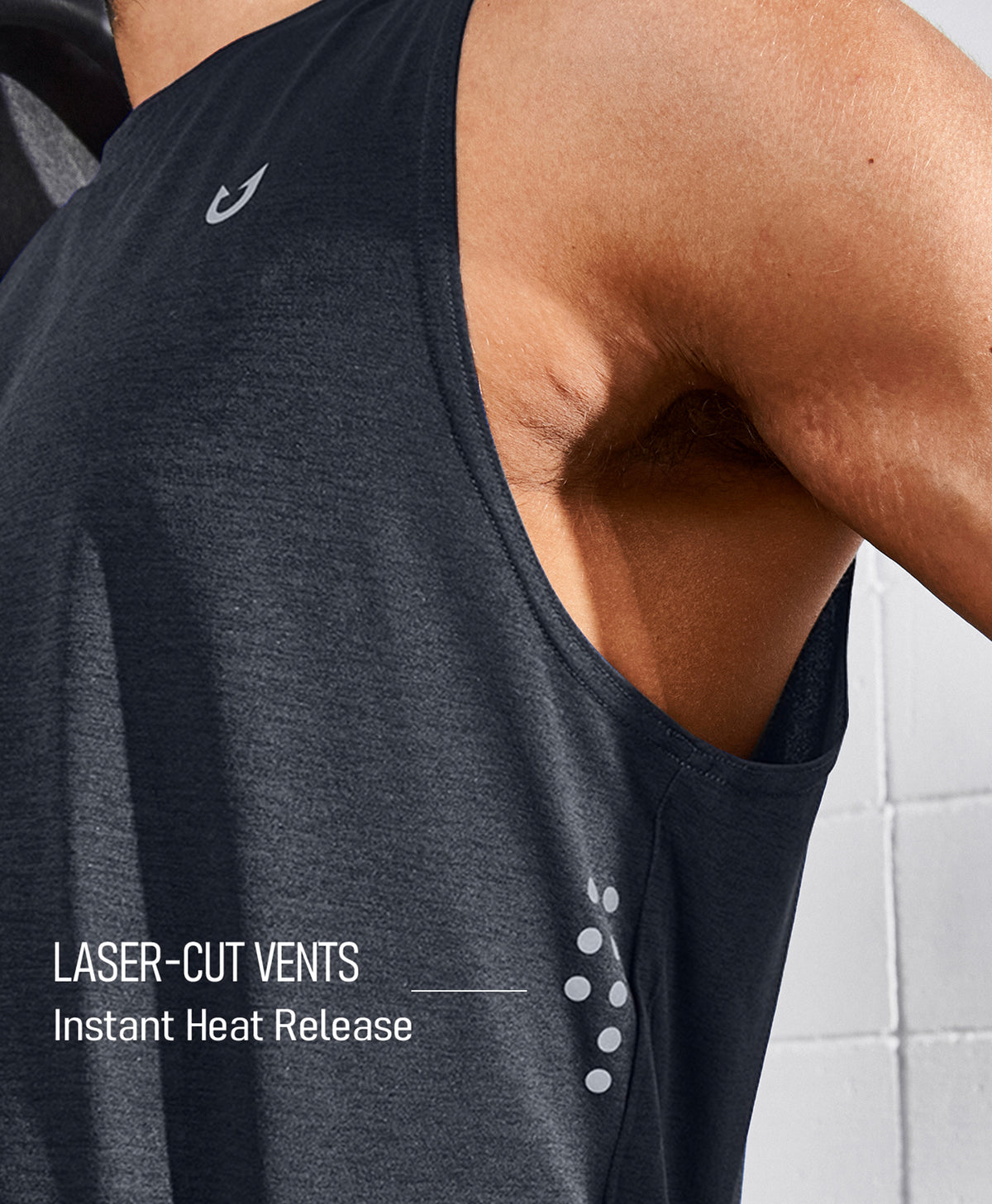 
Men's Muscle Workout Tank Top Performance Quick Dry Sleeveless Shirts — Black