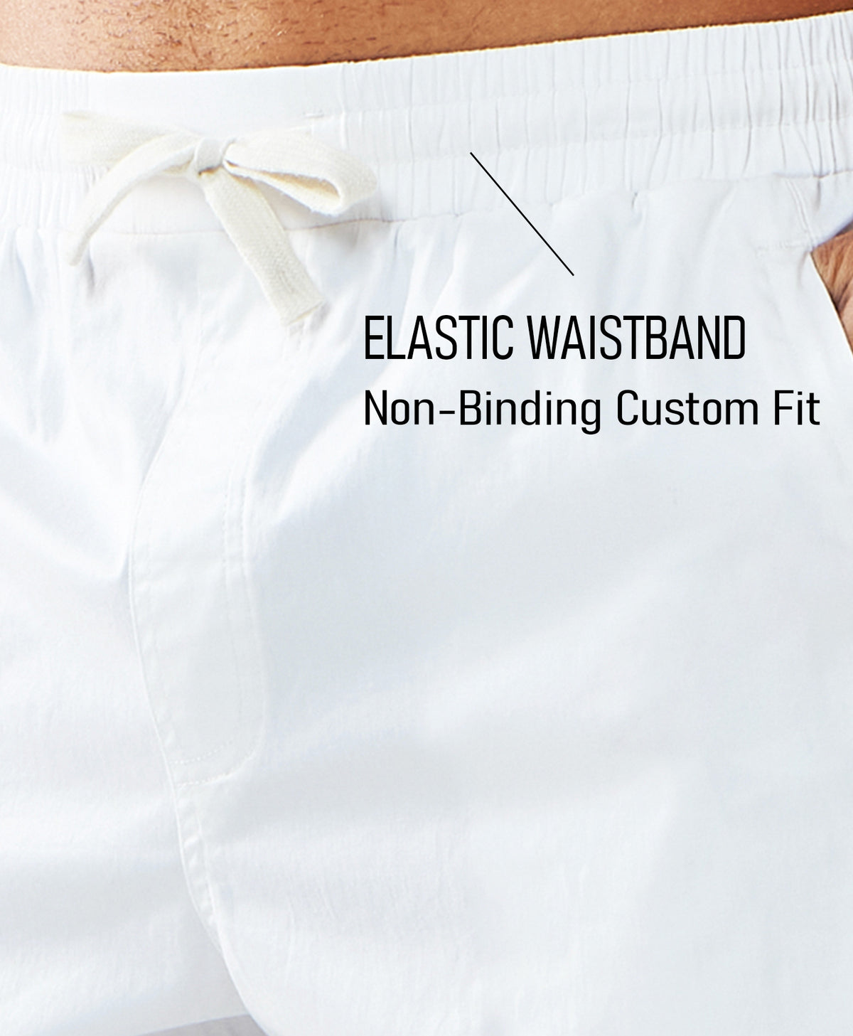 
Men's 9" Cotton Flat Front Hiking Shorts with Zipper Pockets — White