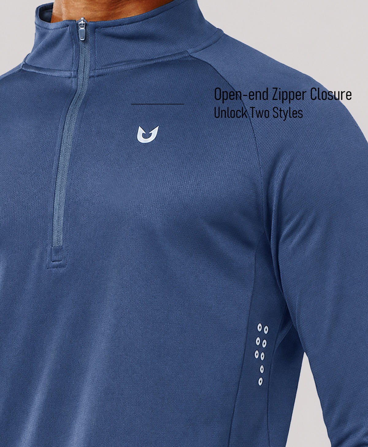 
Men's 1/4 Zip Athletic Pullover Shirts Lightweight — Federal Blue