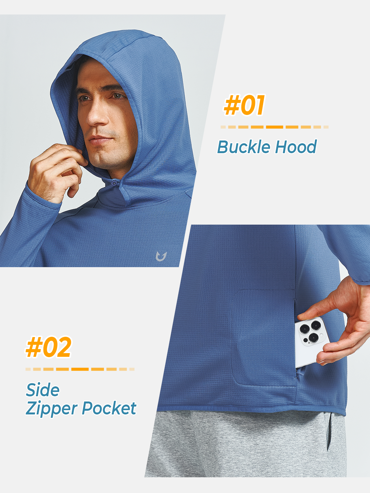 Men's Fleece Lined Athletic Hoodie Sweatshirts Casual Pullover for Gym