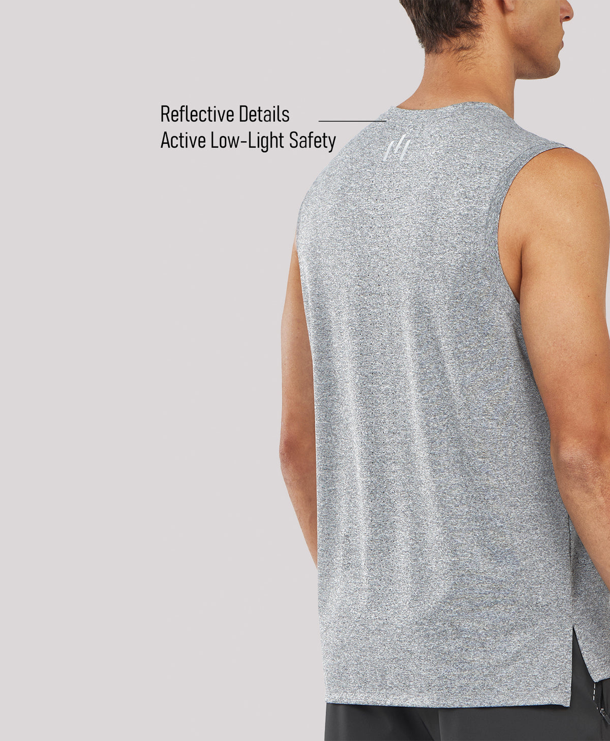 
Men's Lightweight Muscle Workout Tank Tops — Smoke Heather