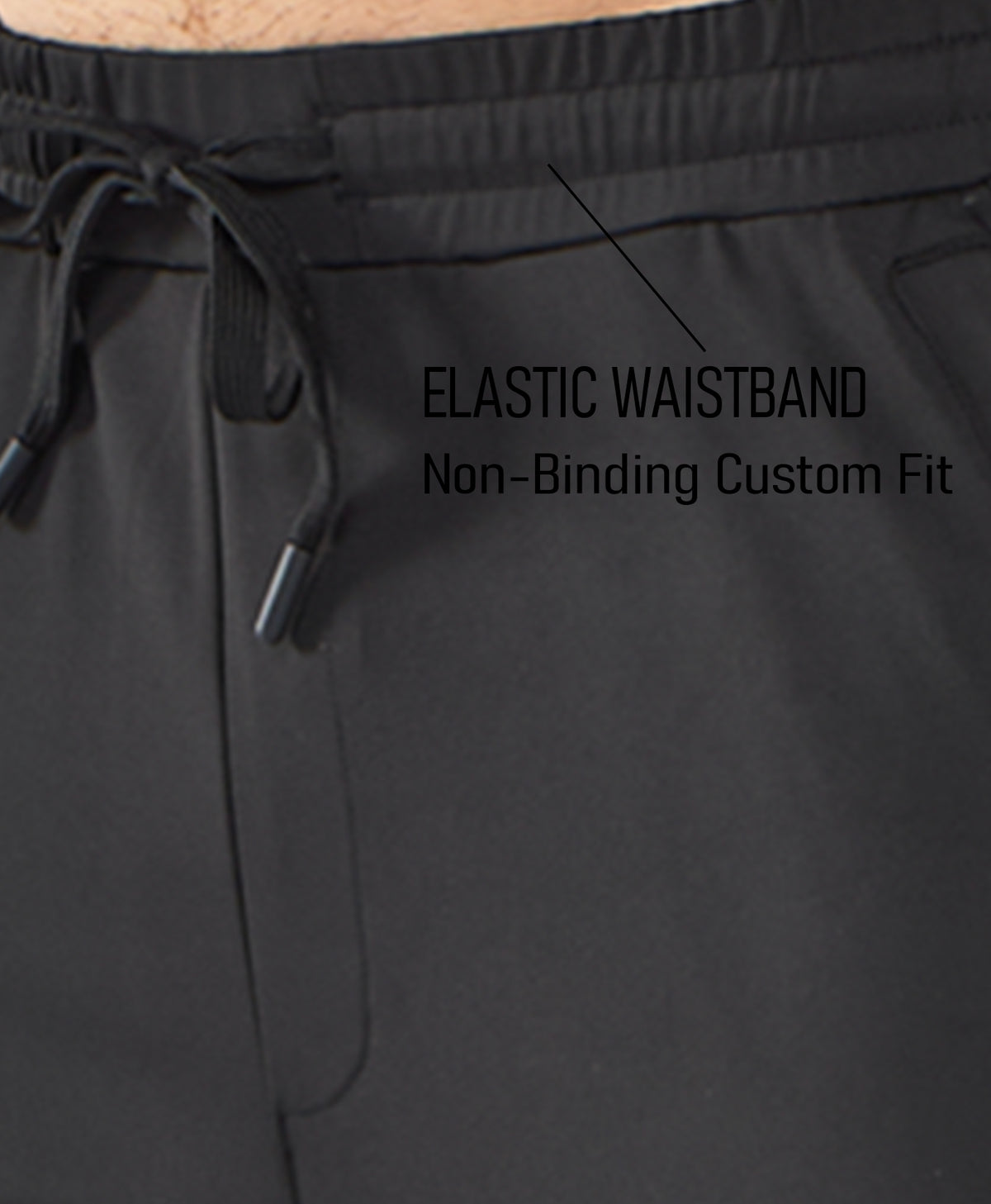 
Men's MotionFlex Tapered Joggers with Zipper Pockets — BLACK