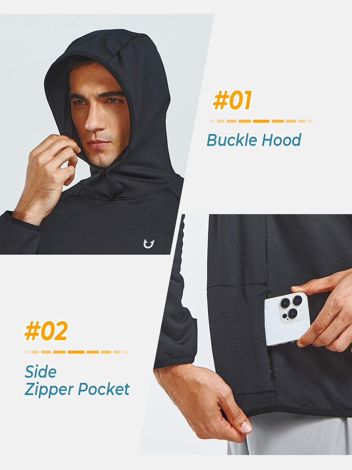 Men's Fleece Lined Athletic Hoodie Sweatshirts Casual Pullover for Gym