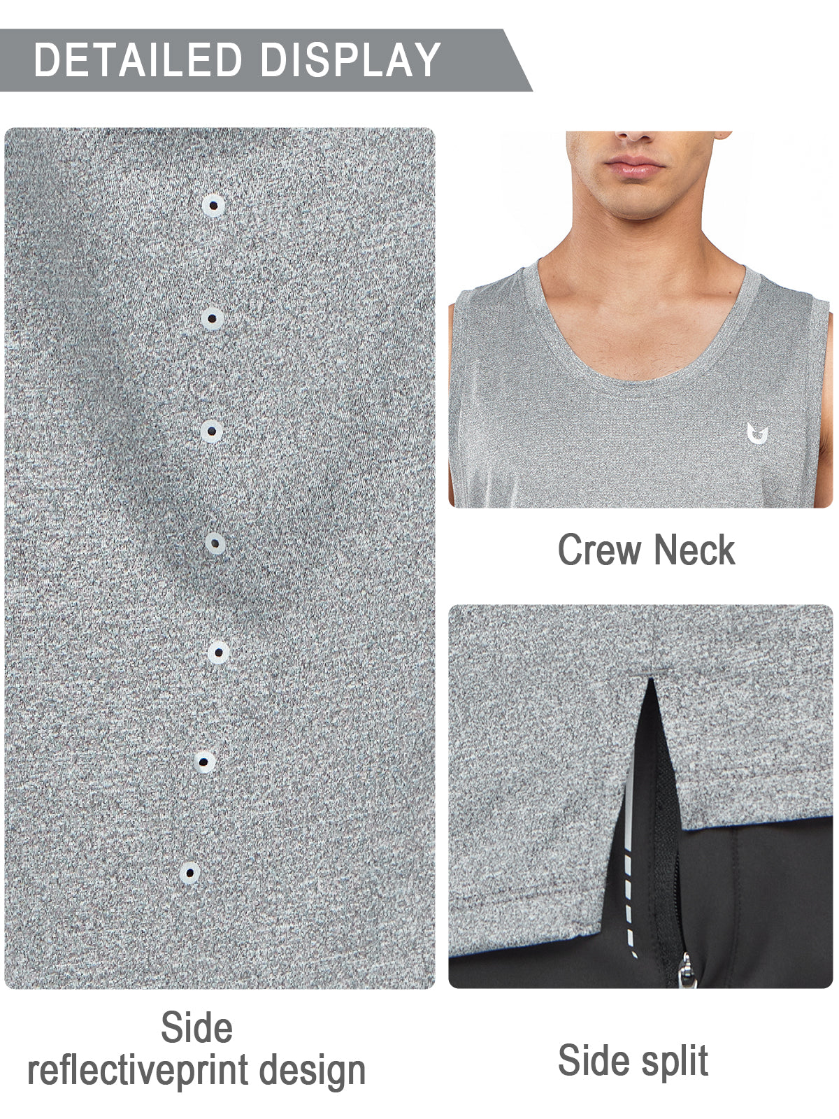 Running Tank Tops for Men Plus Size Sleeveless Dry fit Summer Work Gym