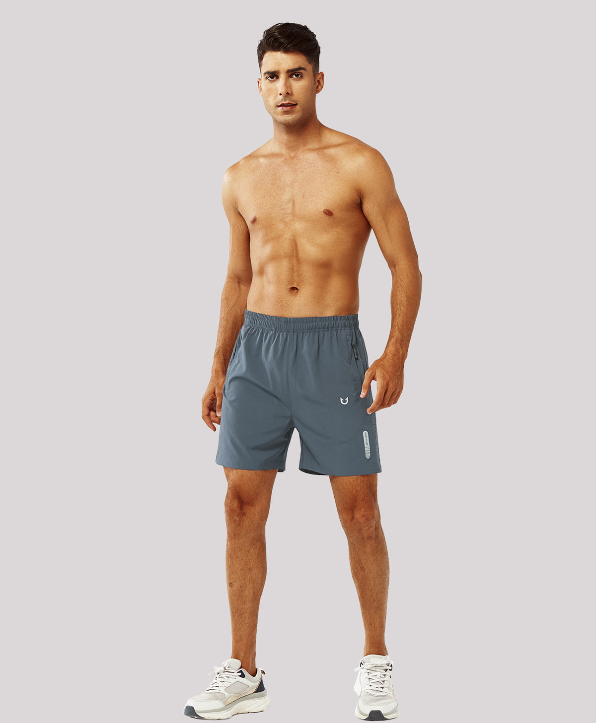 
Men's Moisture Wicking 5-Inch Hiking Shorts & Lightweight Sweat Shorts — Cool Grey