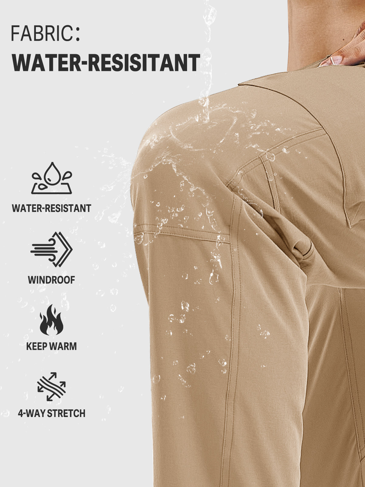 Men's Cargo Hiking Pants Lightweight with Multi Pockets for Outdoor