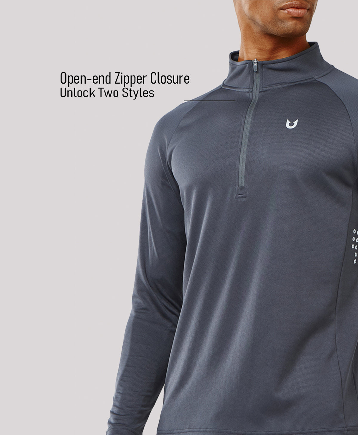 
Men's 1/4 Zip Athletic Pullover Shirts Lightweight — Dark Grey