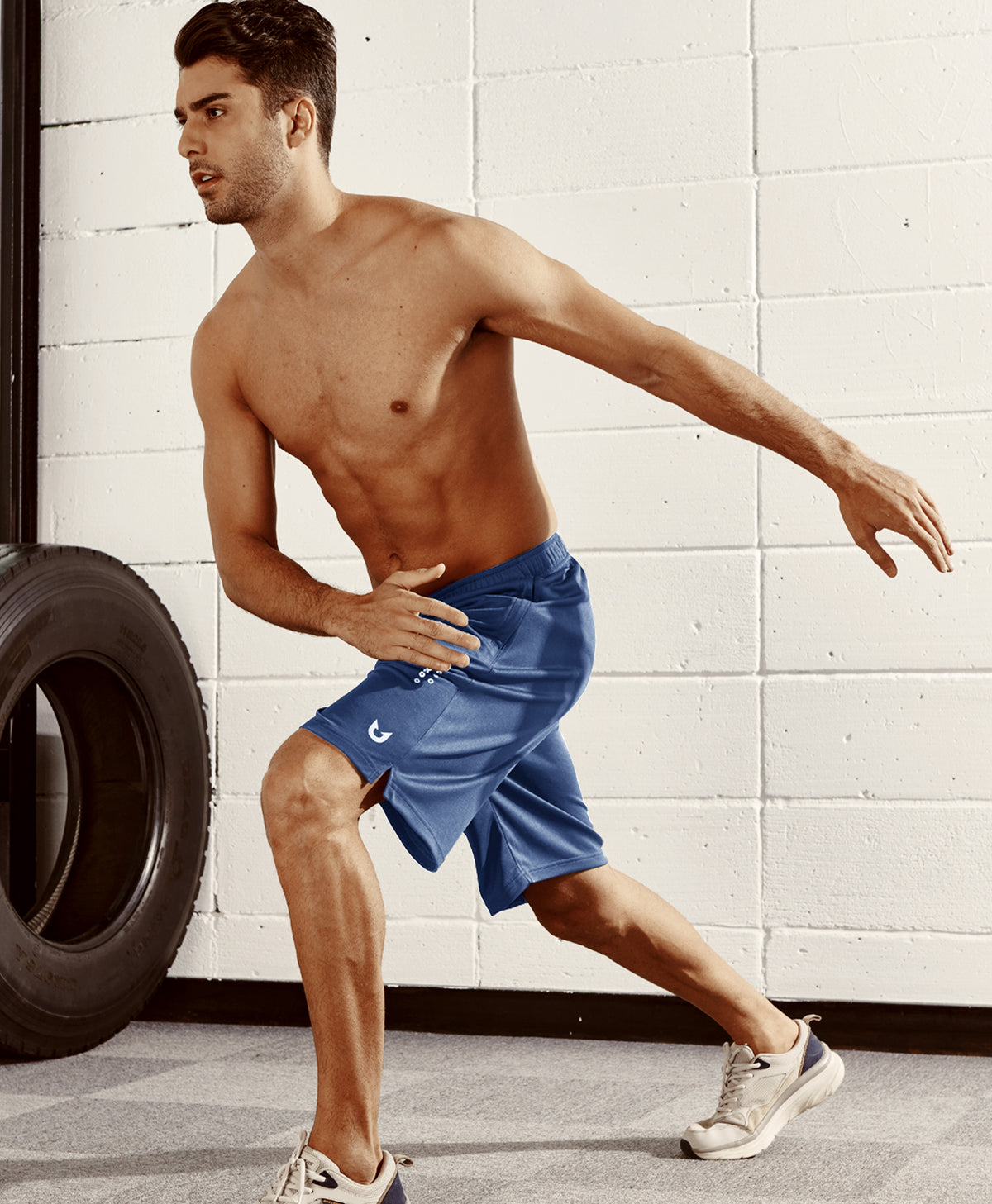 Northyard Men's 10" Breathable Mesh Basketball Athletic Shorts Quick-Dry Workout Shorts with Zipper Pockets
#color_Federal Blue