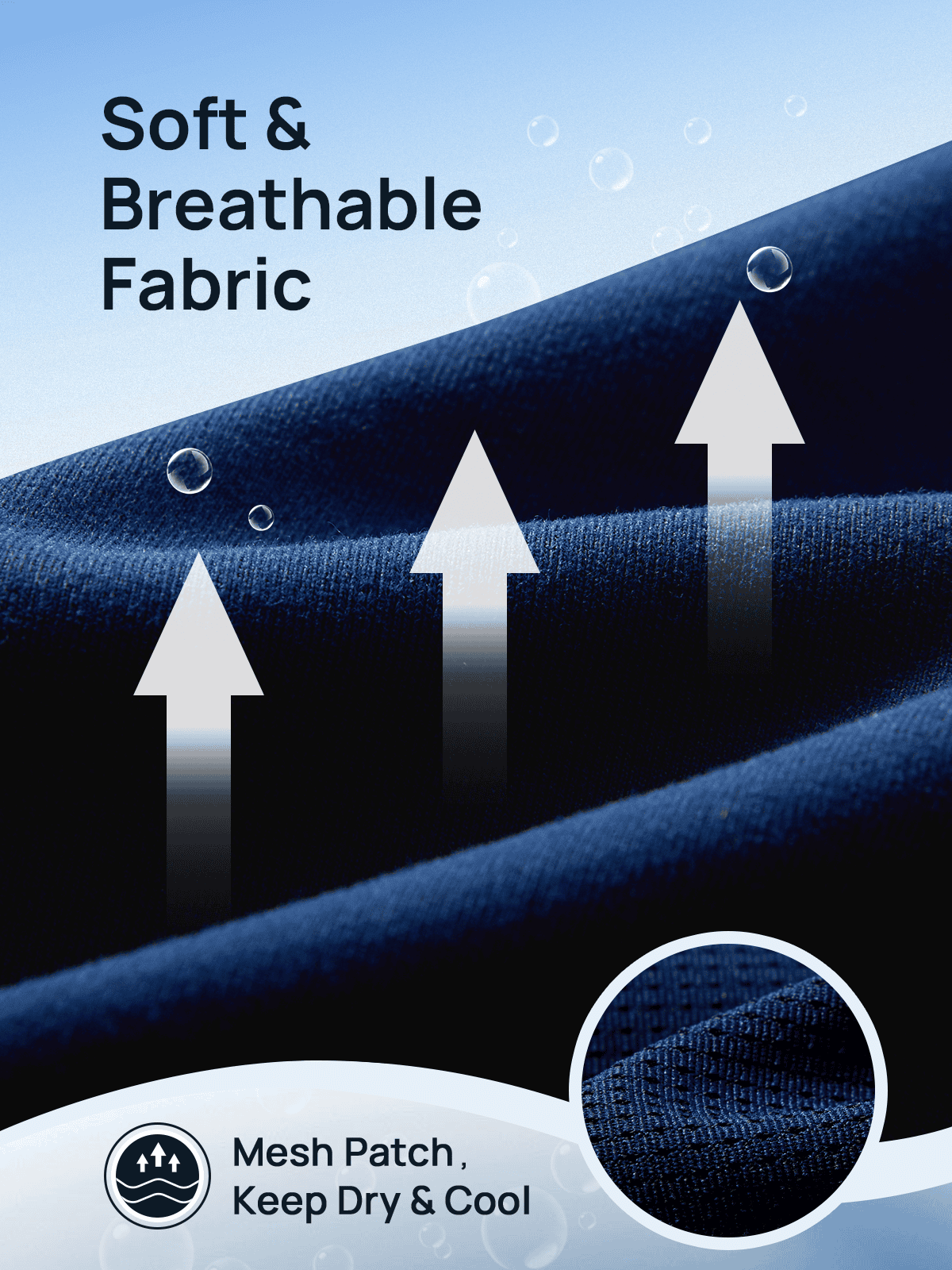 Navy 3D Pouch Support & Targeted Mesh Ventilation
