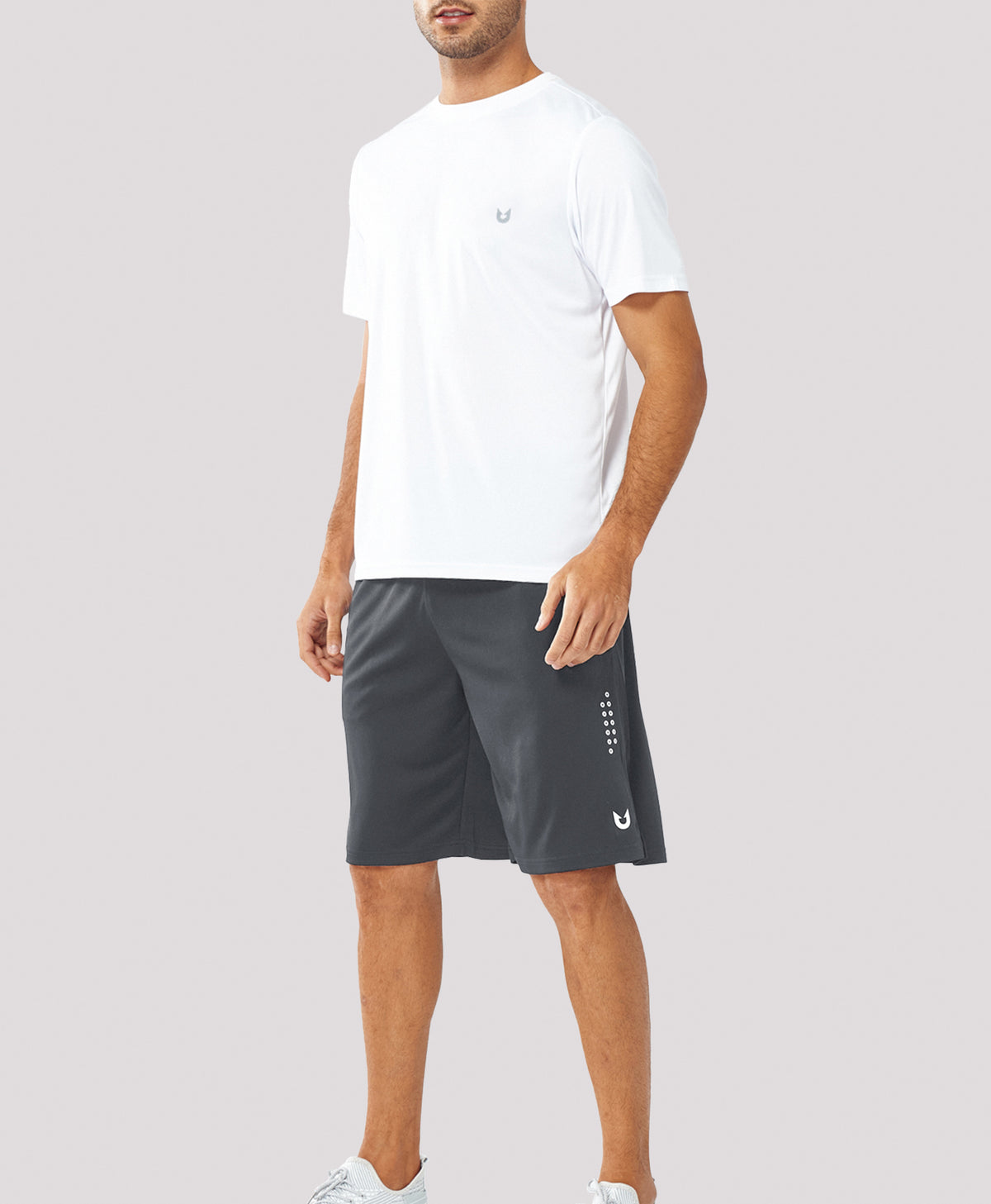 
Men's 10" Breathable Mesh Basketball Athletic Shorts — Dark Grey