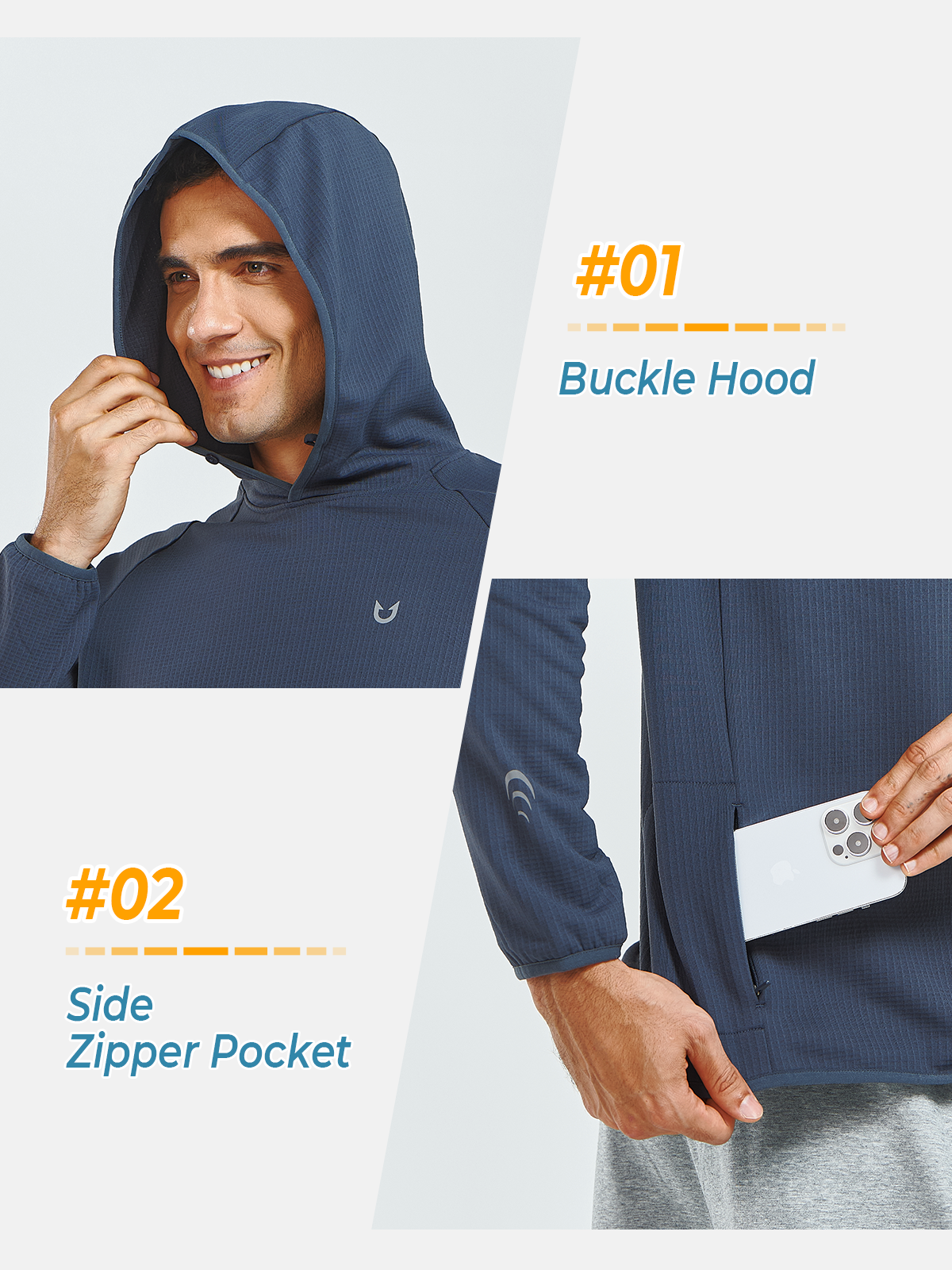 Men's Fleece Lined Athletic Hoodie Sweatshirts Casual Pullover for Gym