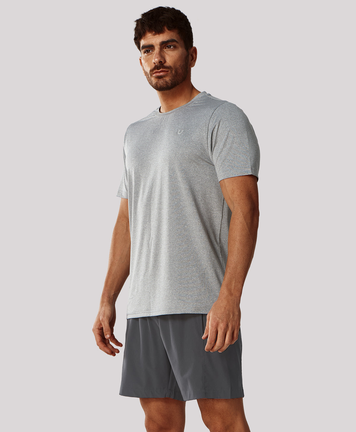 
Men's Performance Workout Short Sleeve T-Shirts — Light Heather