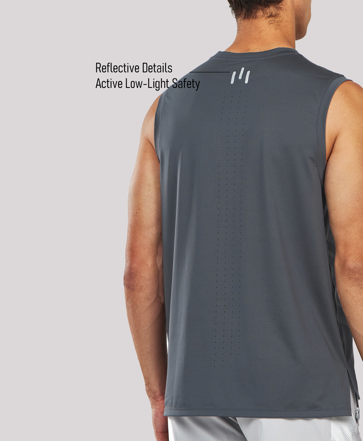 
Men's Lightweight Muscle Workout Tank Tops — Dark Grey
