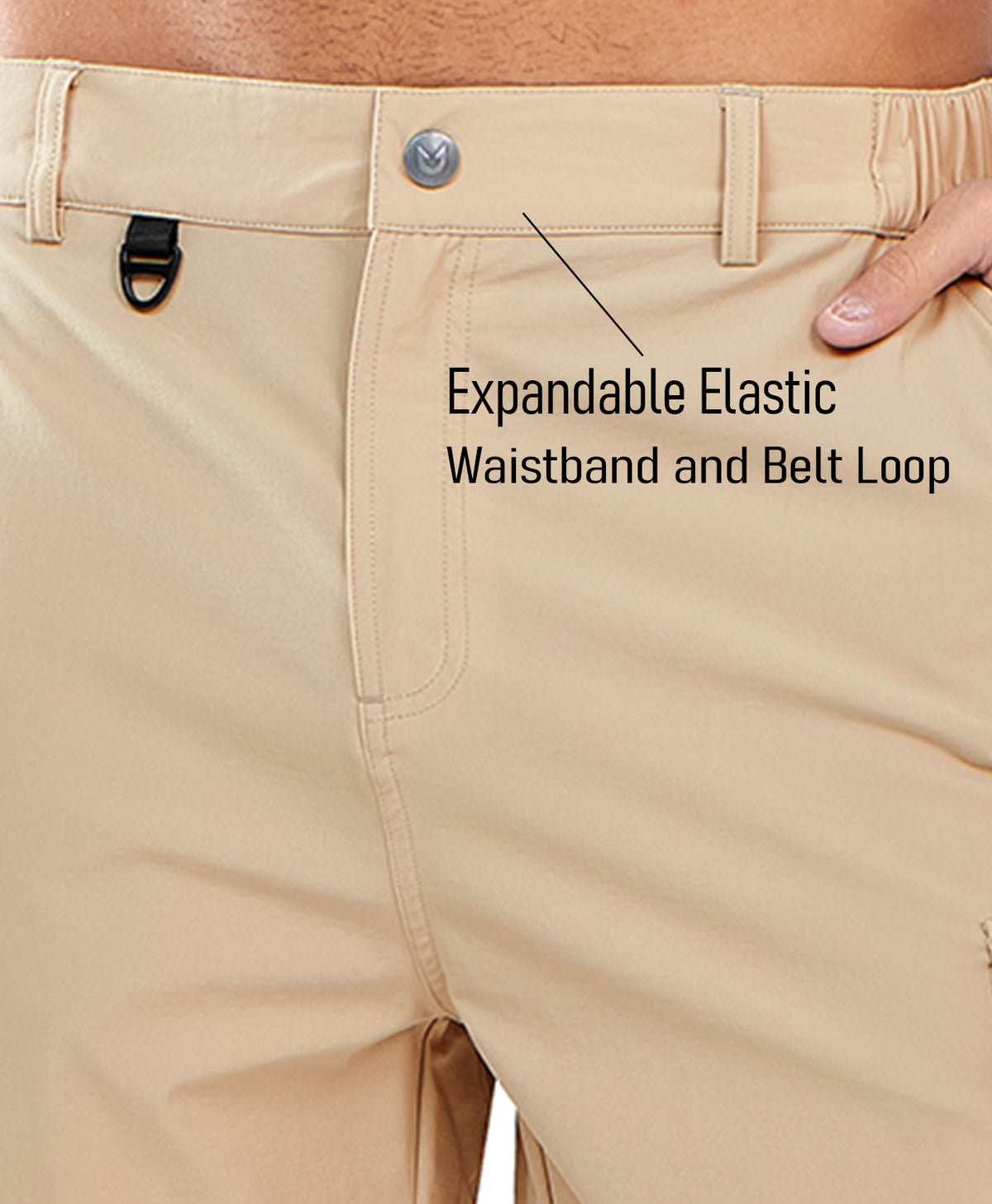 
Men's 9" Lightweight 7-Pocket Cargo Hiking Shorts — Light Khaki