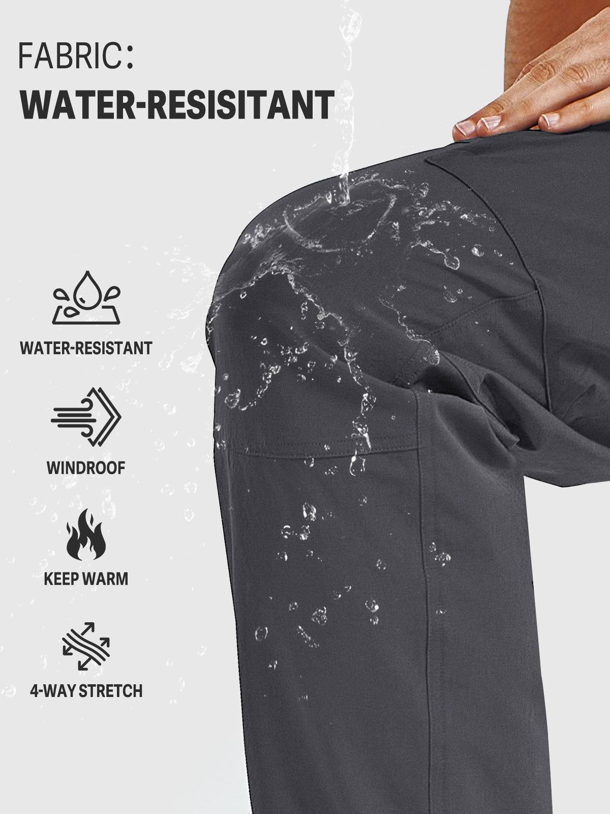 Men's Cargo Hiking Pants Lightweight with Multi Pockets for Outdoor