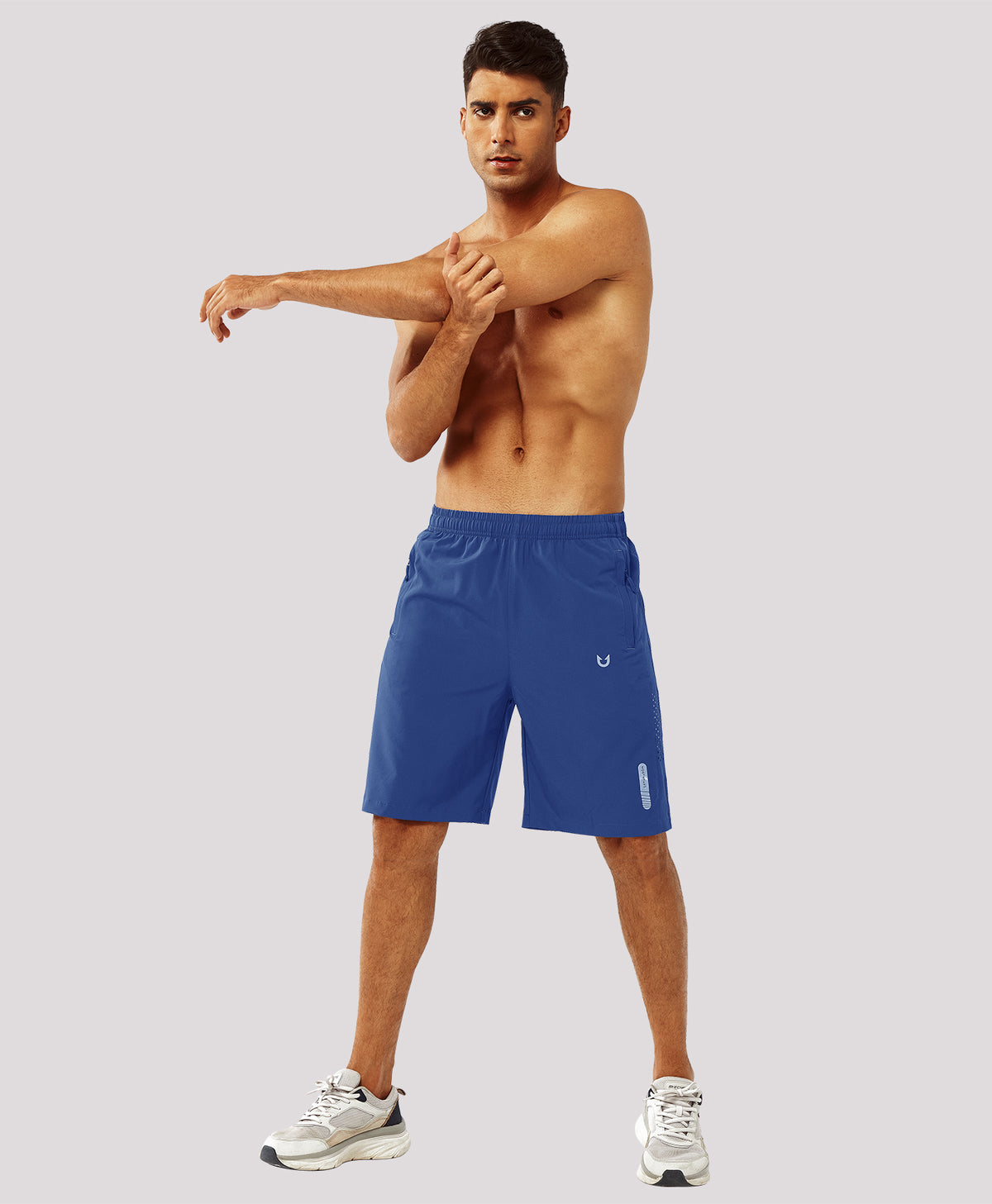 
Men's Hiking 9 Inch Inseam Athletic Shorts Quick Dry Fit Gym Workout — Royal Blue