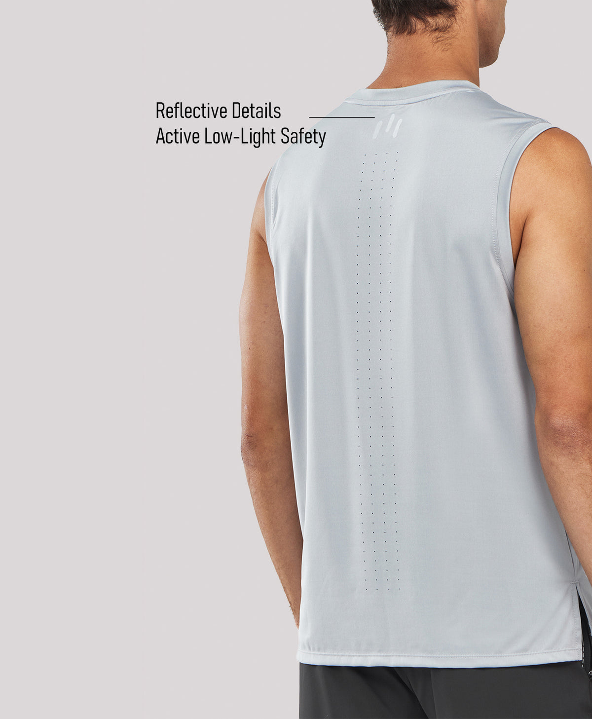 
Men's Lightweight Muscle Workout Tank Tops — Light Grey
