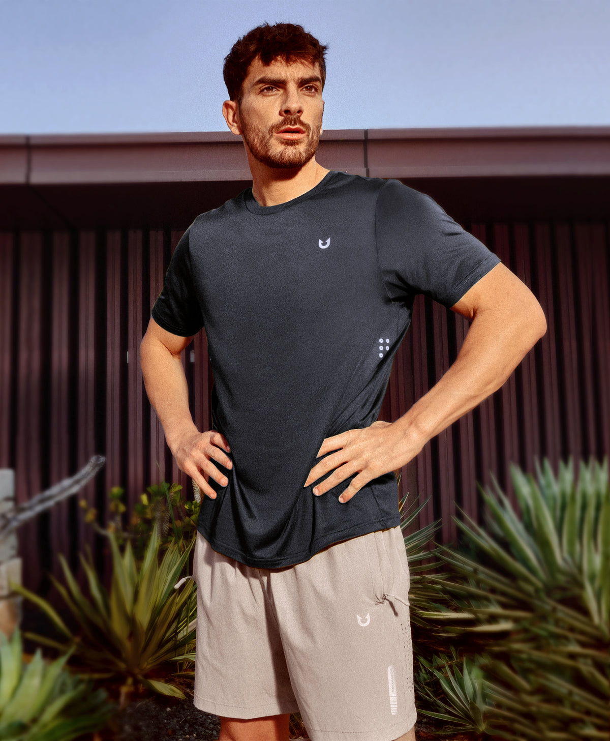 
Men's Performance Workout Short Sleeve T-Shirts — Dark Grey