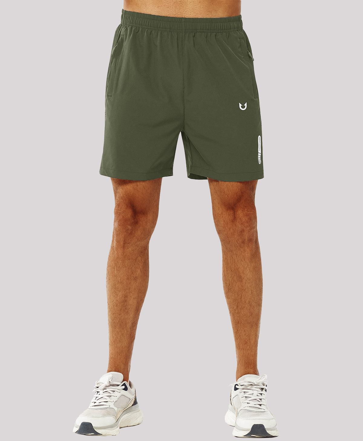 
Men's Moisture Wicking 5-Inch Hiking Shorts & Lightweight Sweat Shorts — Army Green