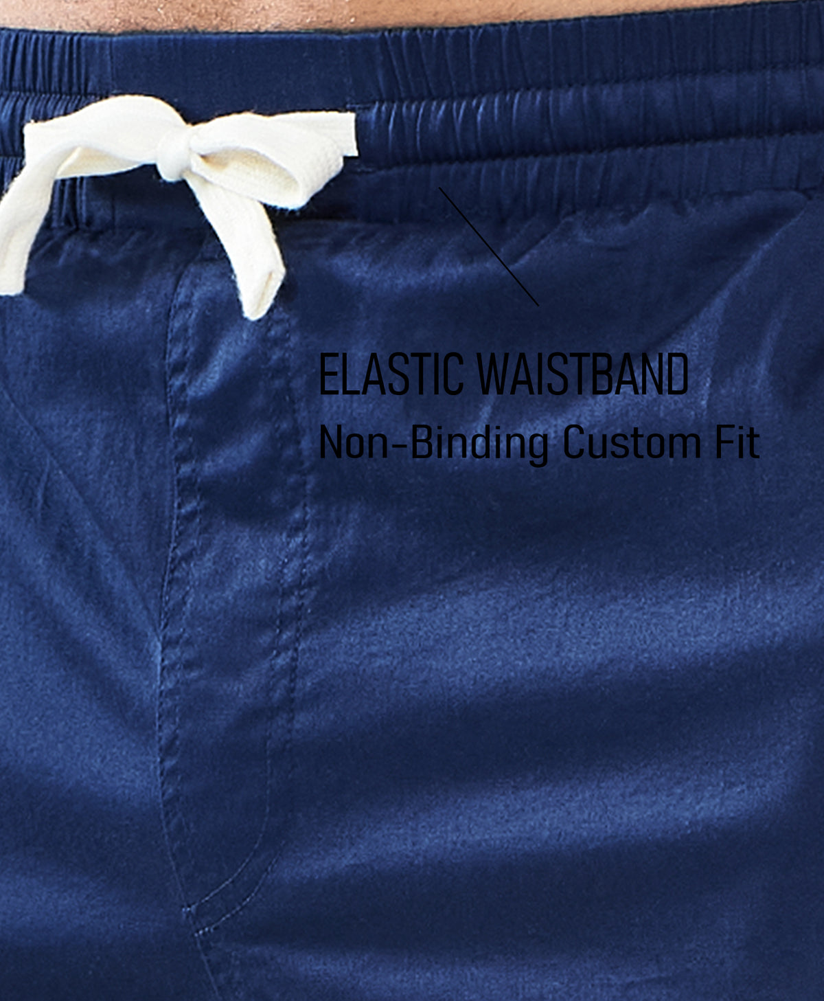 
Men's 9" Cotton Flat Front Hiking Shorts with Zipper Pockets — Navy