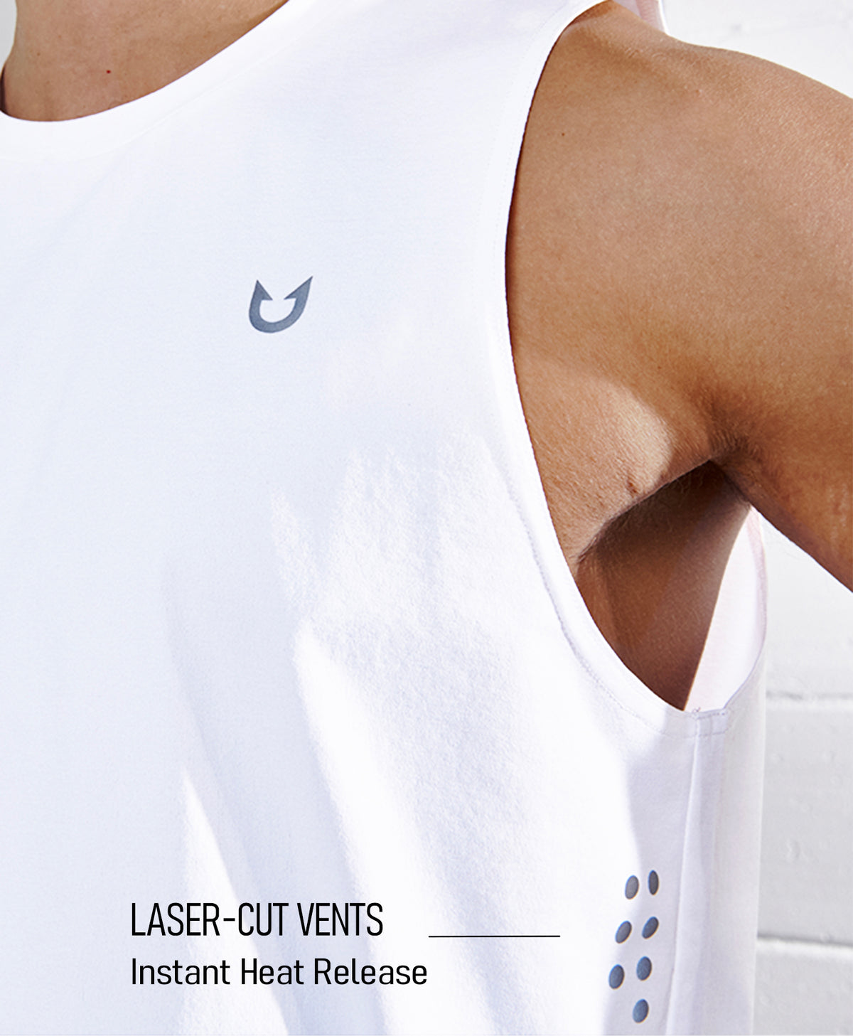 
Men's Muscle Workout Tank Top Performance Quick Dry Sleeveless Shirts — white