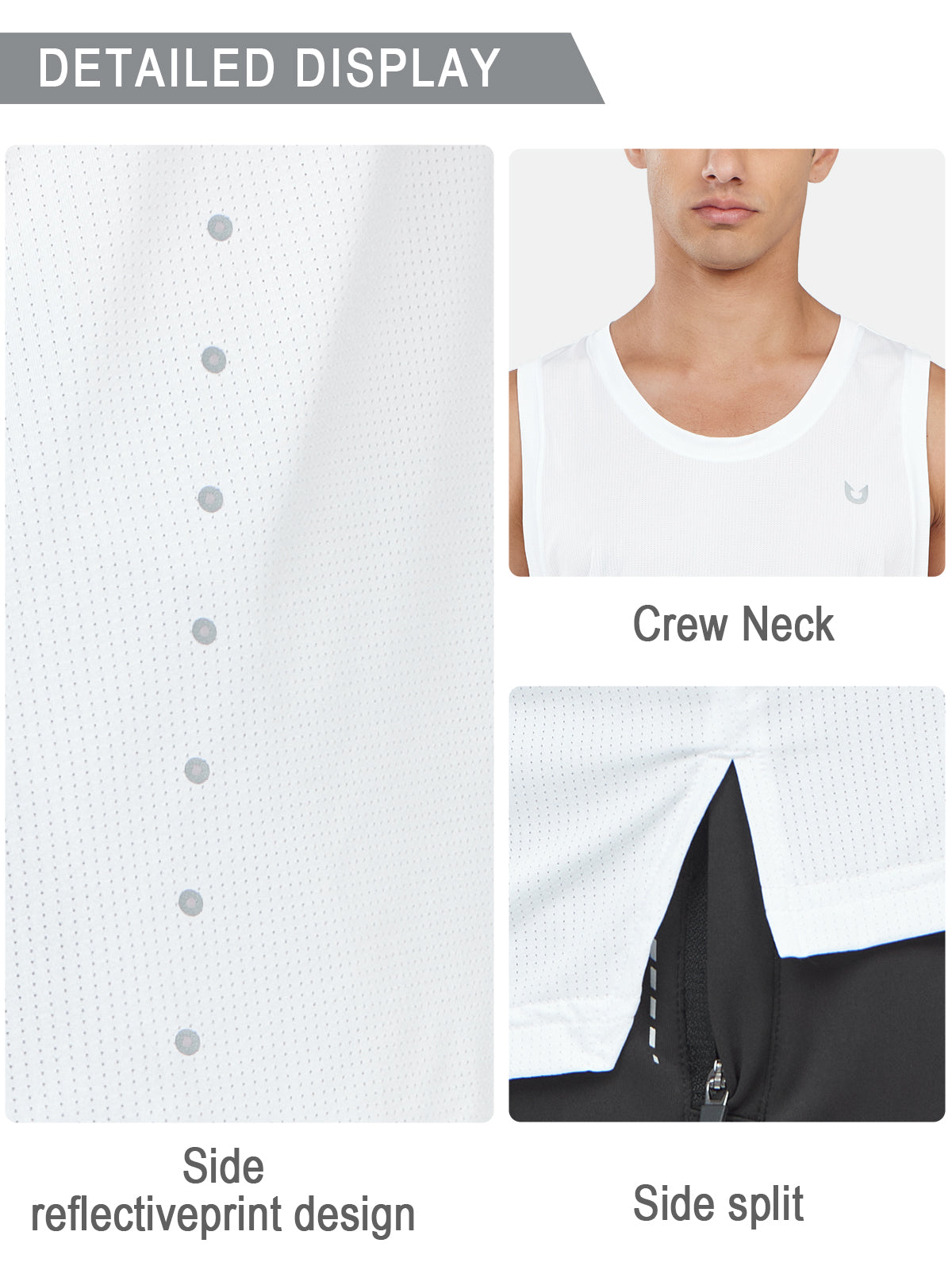 Running Tank Tops for Men Plus Size Sleeveless Dry fit Summer Work Gym