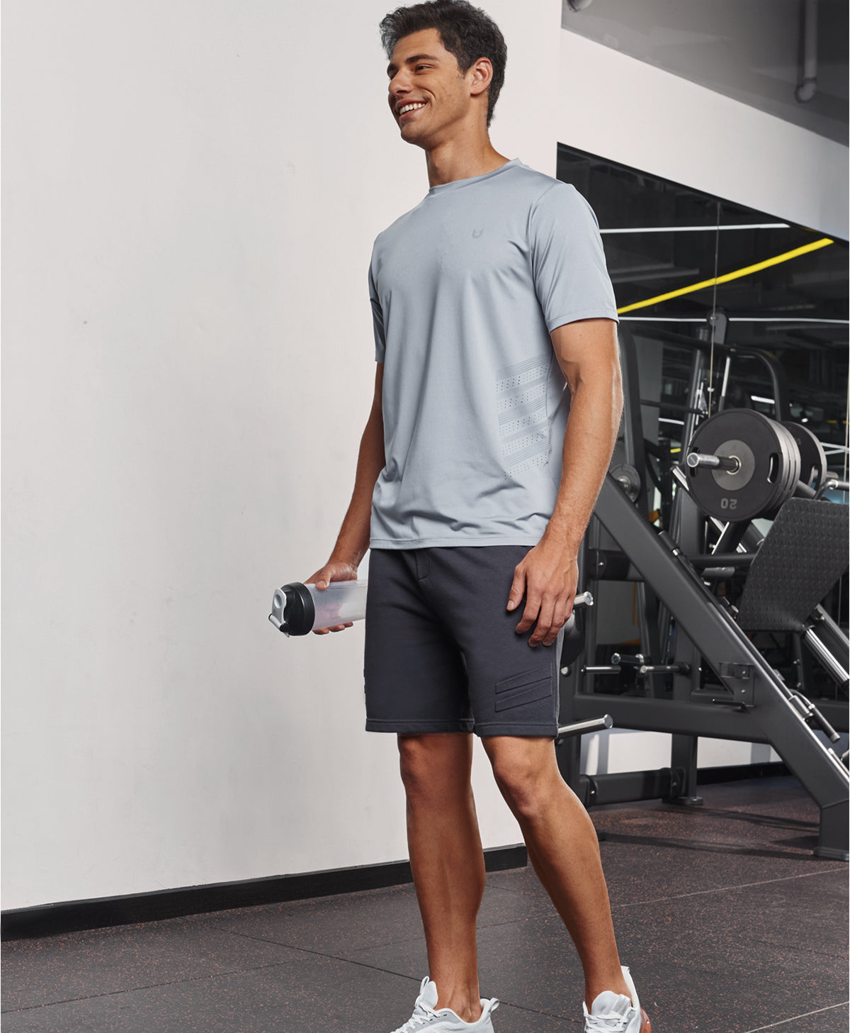 
Men's 7" Soft Cotton Sweat Shorts with Zip Pockets — Dark Grey