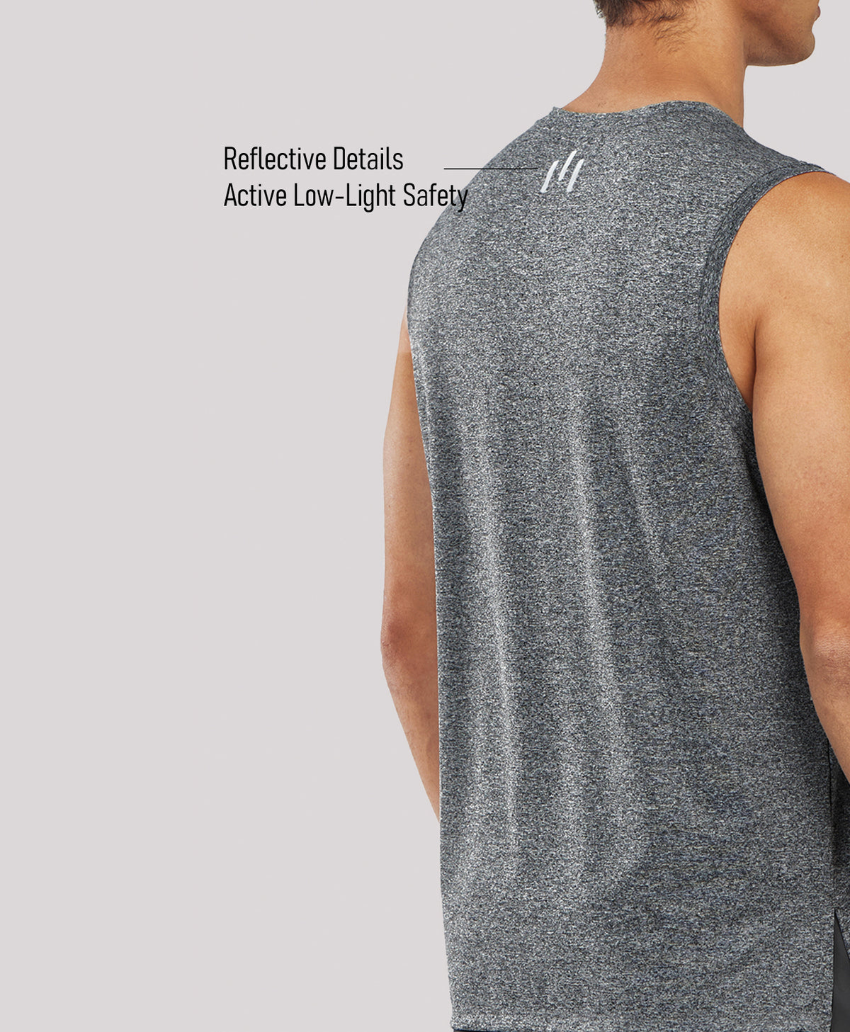 
Men's Lightweight Muscle Workout Tank Tops — Carbon Heather
