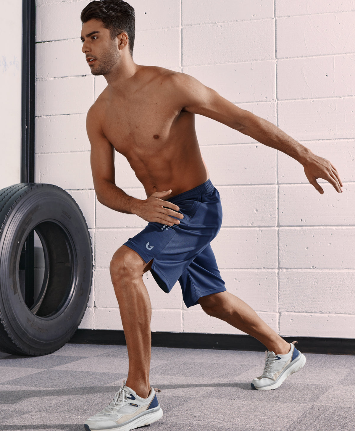 
Men's 10" Breathable Mesh Basketball Athletic Shorts — navy