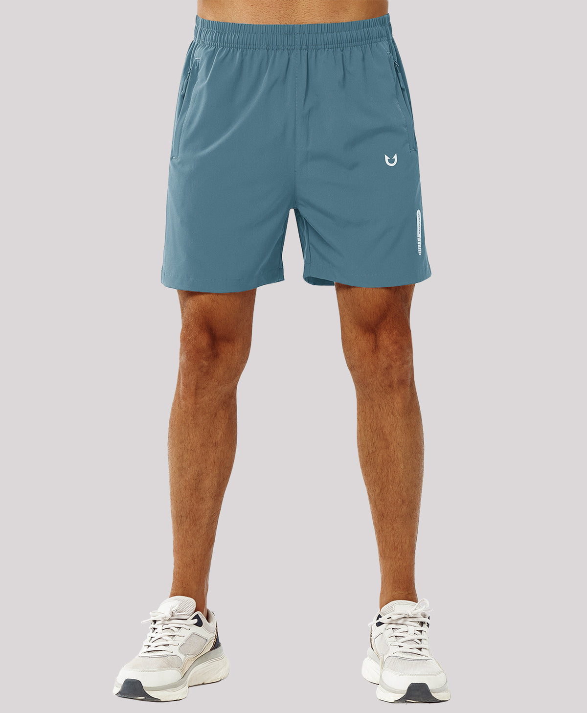 
Men's Moisture Wicking 5-Inch Hiking Shorts & Lightweight Sweat Shorts — Grey Blue