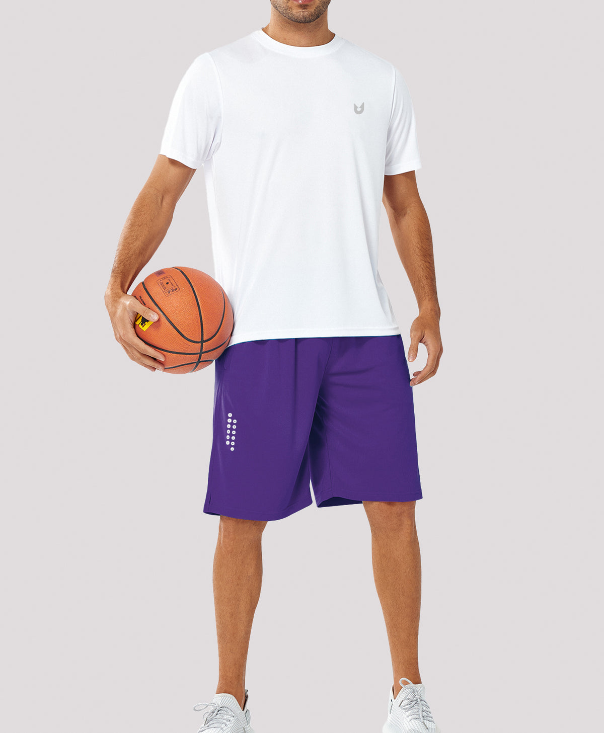 
Men's 10" Breathable Mesh Basketball Athletic Shorts — Purple