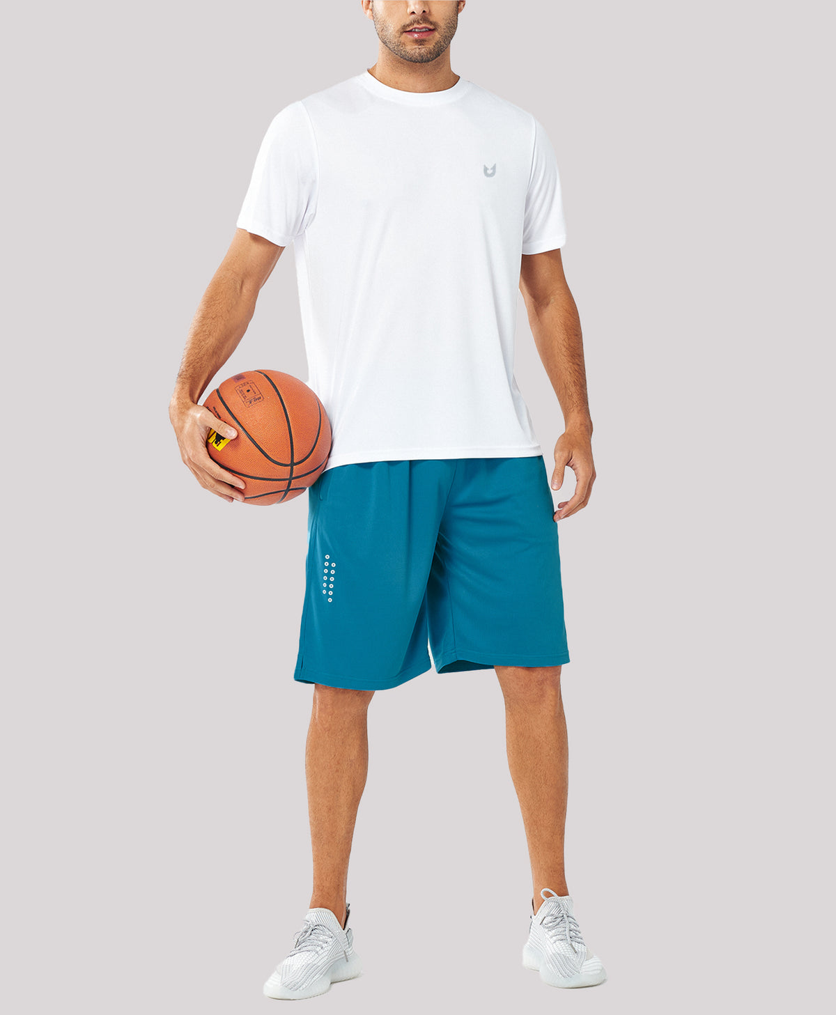 
Men's 10" Breathable Mesh Basketball Athletic Shorts — Lake Blue