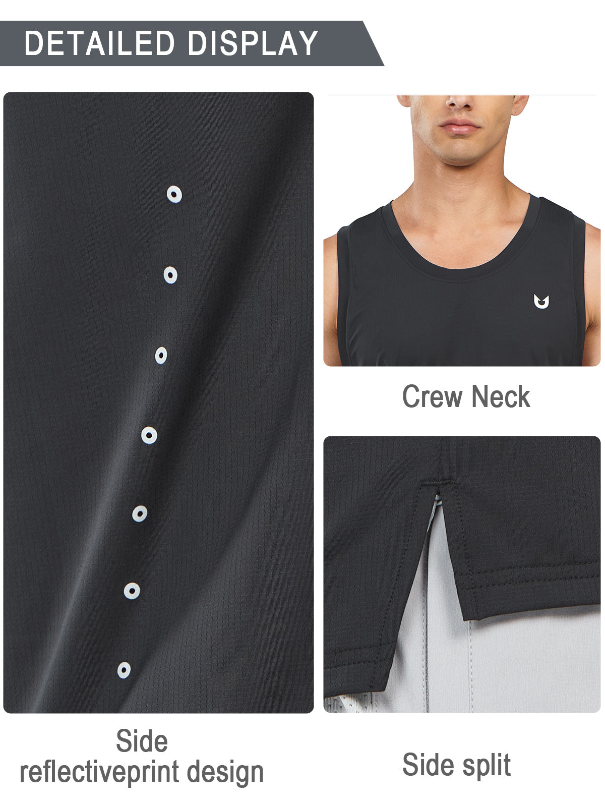 Running Tank Tops for Men Plus Size Sleeveless Dry fit Summer Work Gym