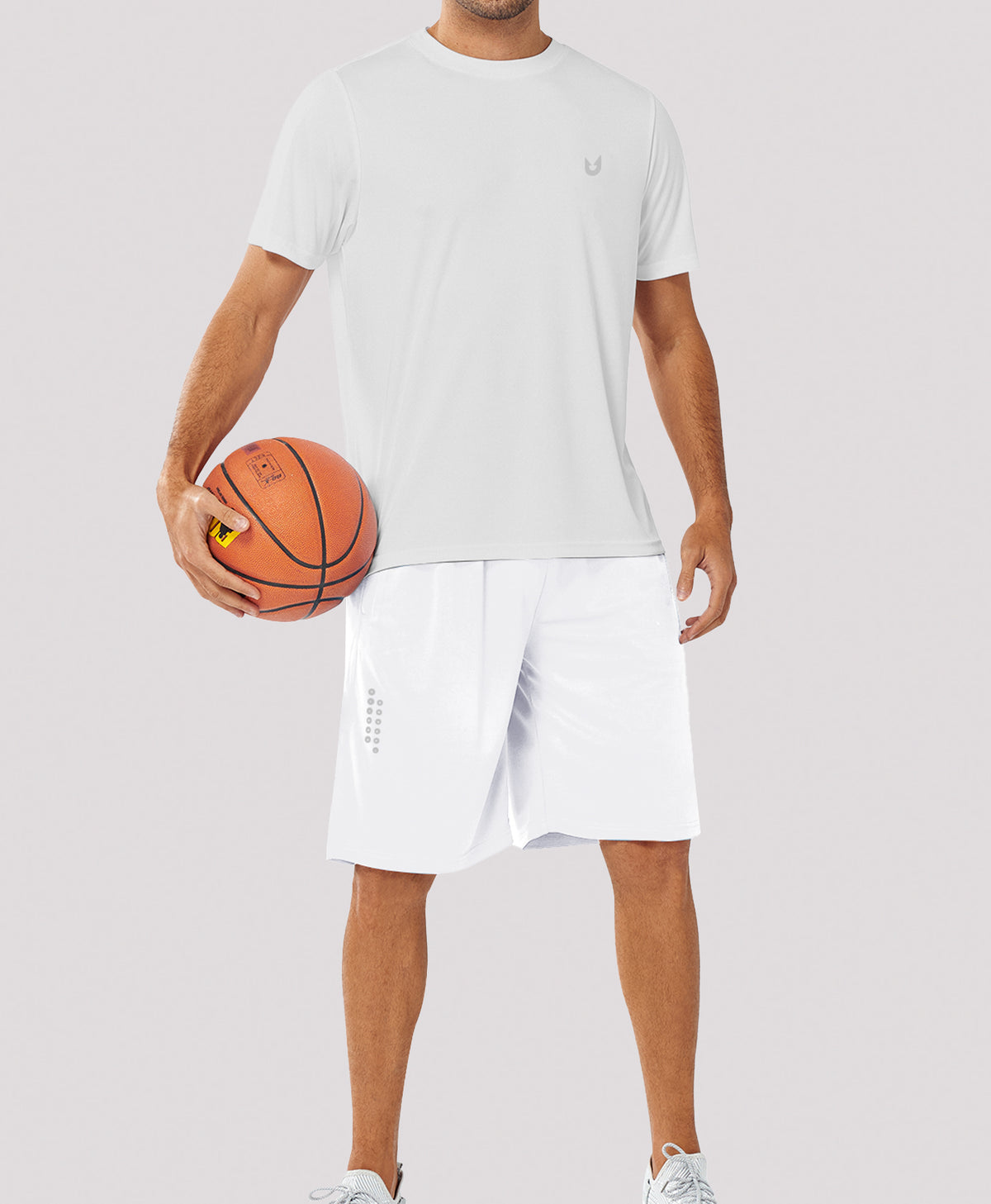 
Men's 10" Breathable Mesh Basketball Athletic Shorts — white