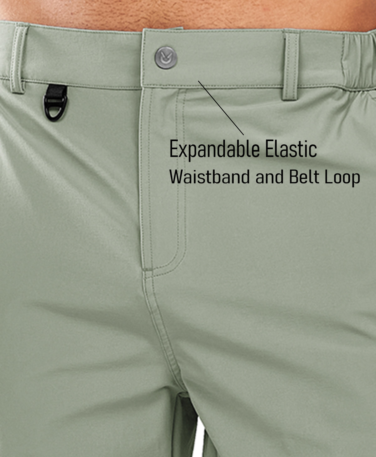 
Men's 9" Lightweight 7-Pocket Cargo Hiking Shorts — Sage Green