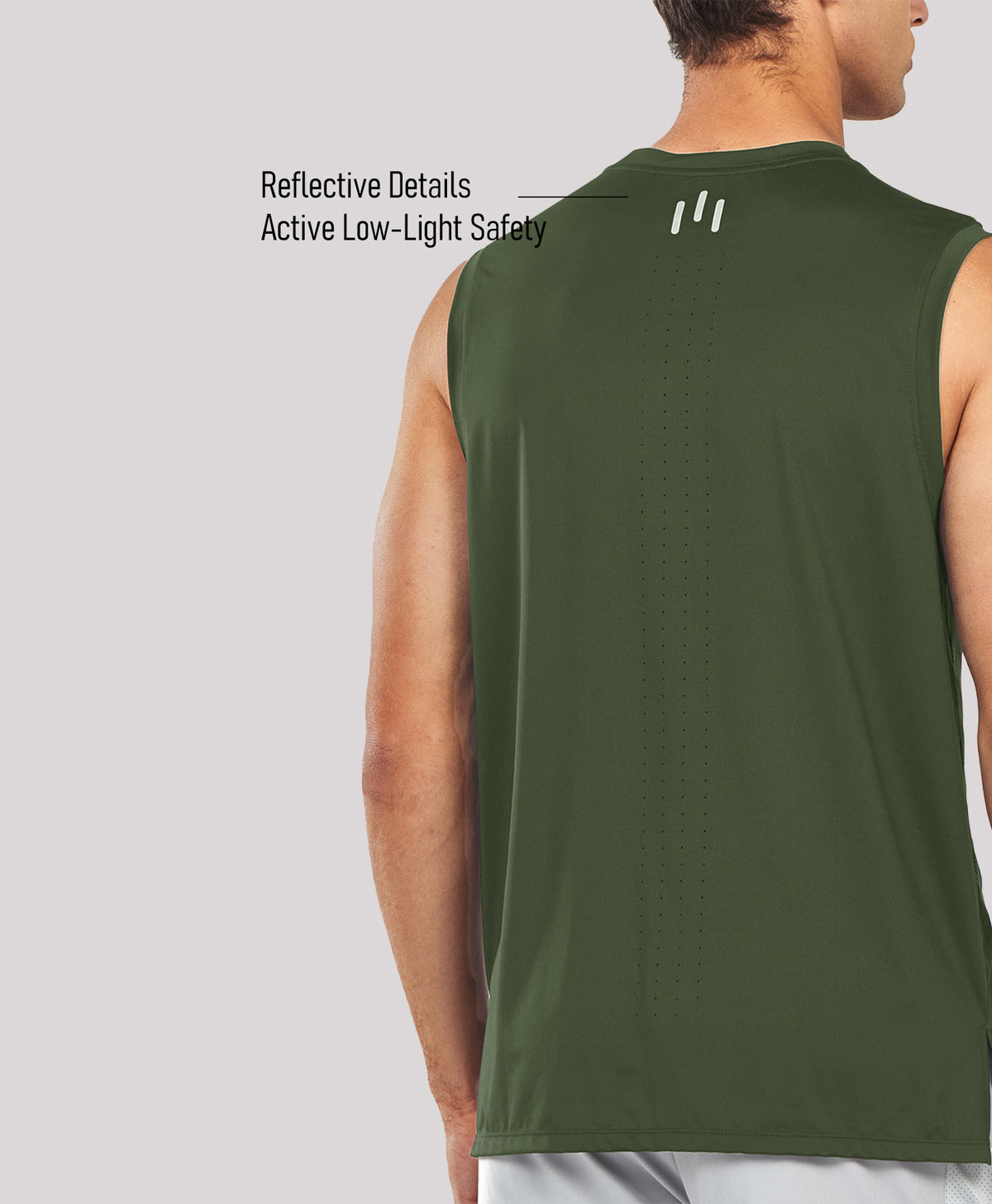 
Men's Lightweight Muscle Workout Tank Tops — Army Green