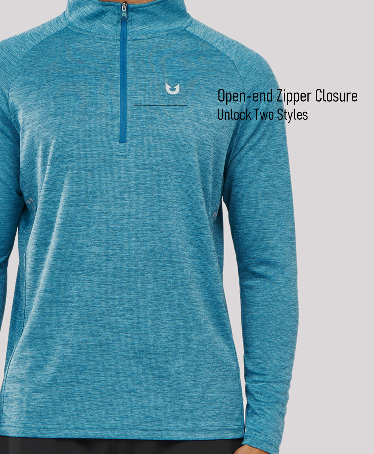 
Men's 1/4 Zip Athletic Pullover Shirts Lightweight — Coral Heather