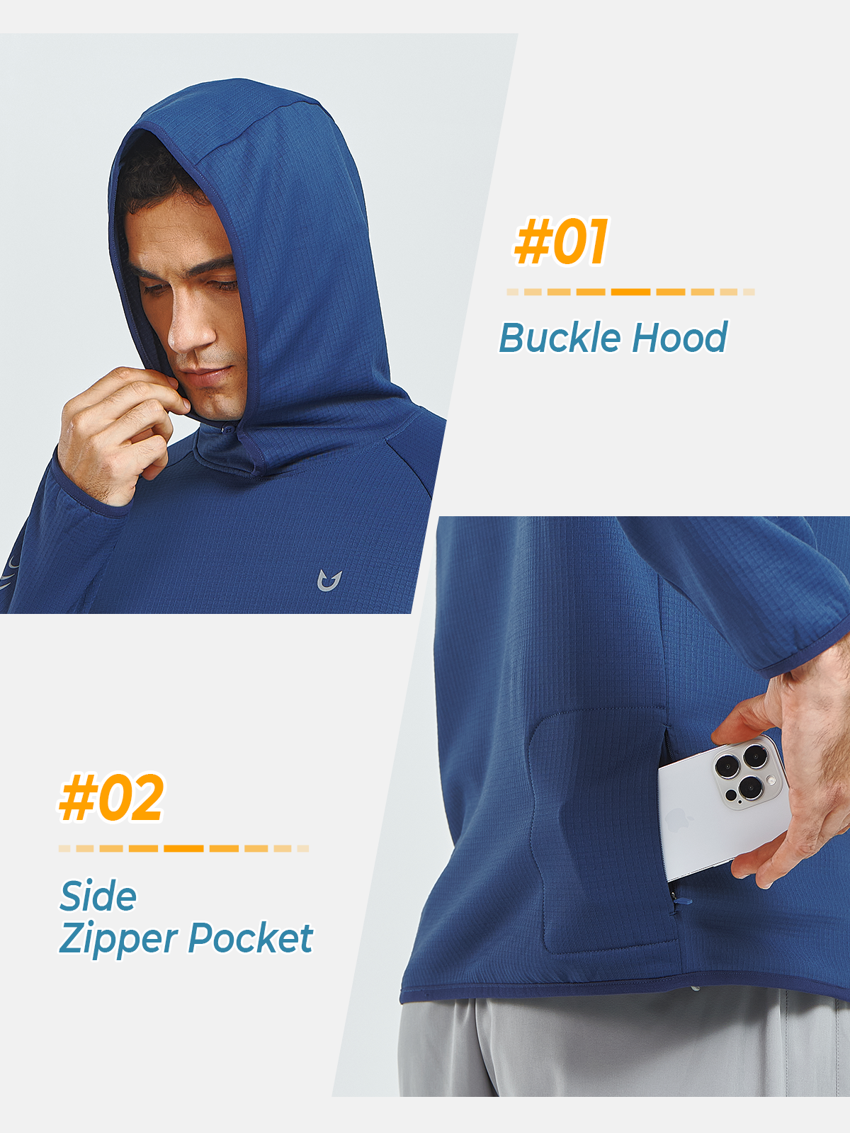 Men's Fleece Lined Athletic Hoodie Sweatshirts Casual Pullover for Gym