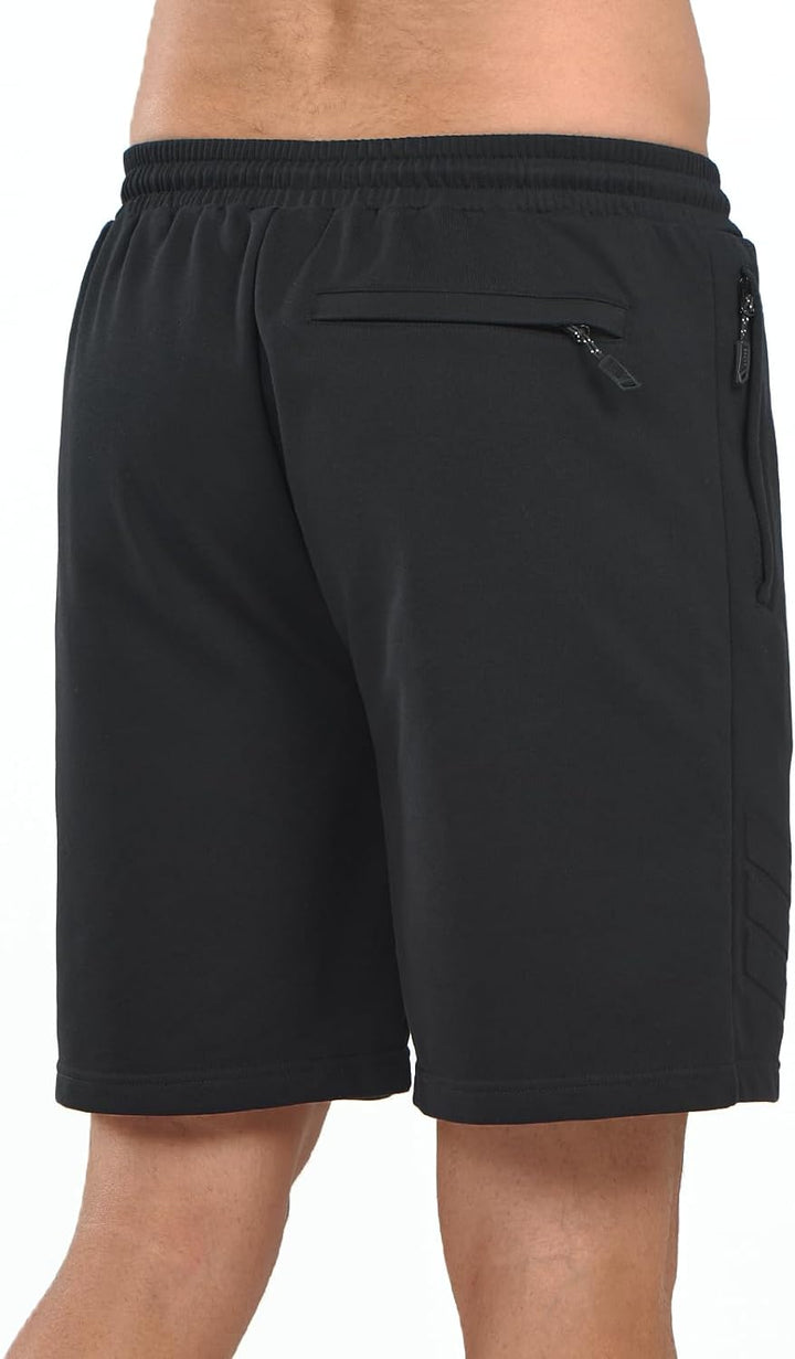 Men’s Black 7-Inch Cotton Biker Shorts Back