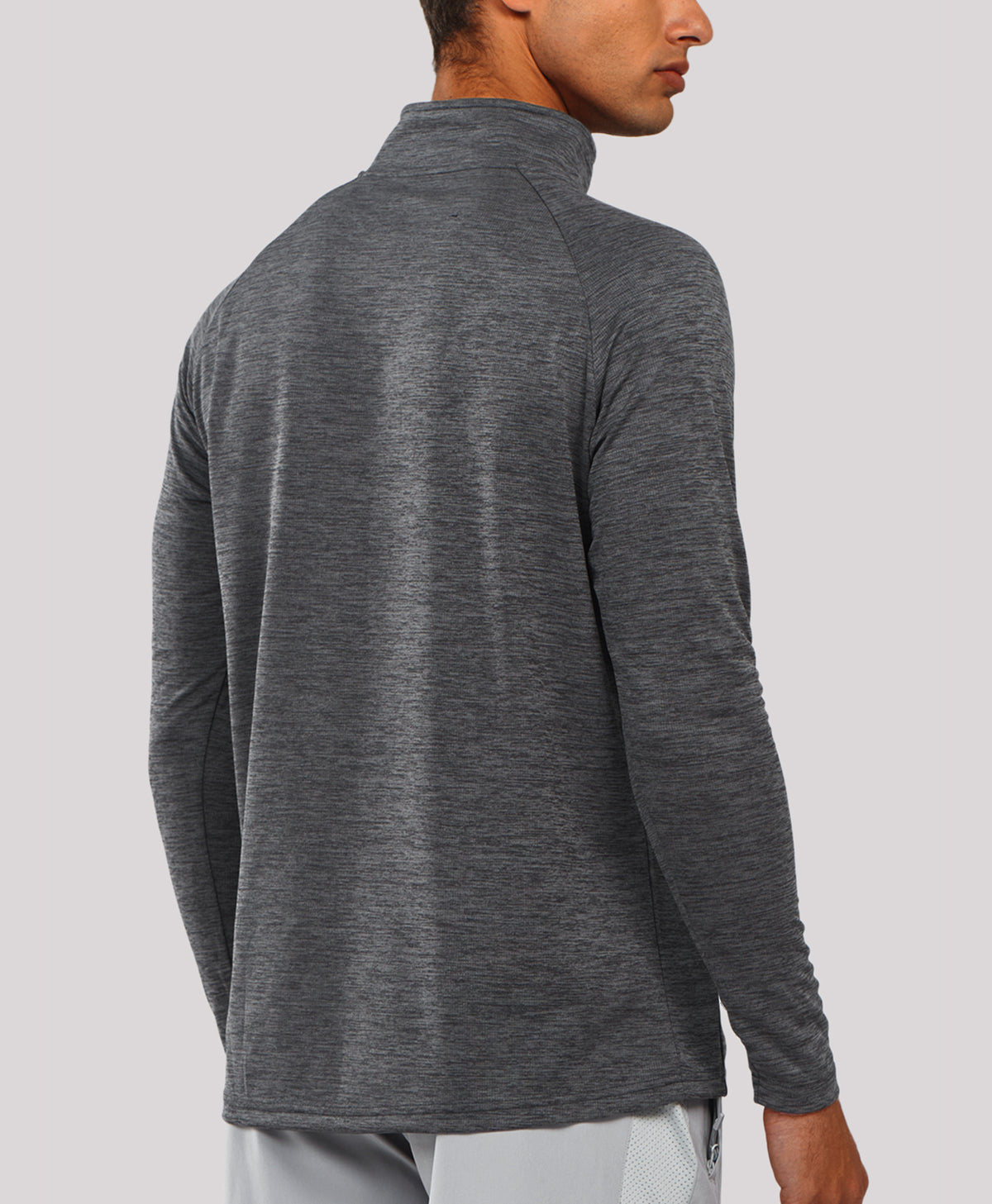 
Men's 1/4 Zip Athletic Pullover Shirts Lightweight — Grey Heather