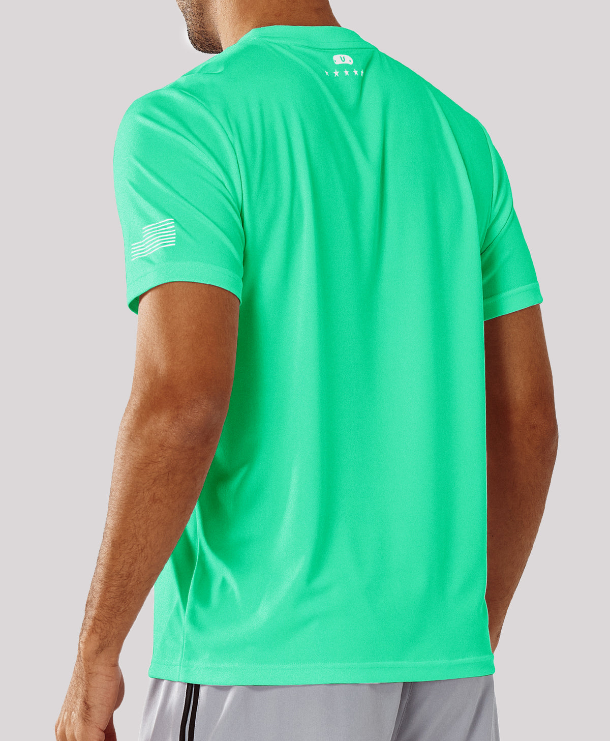 
Men's Athletic Running T-Shirts Short Sleeve Workout Dry fit Gym Sport — Mint Green