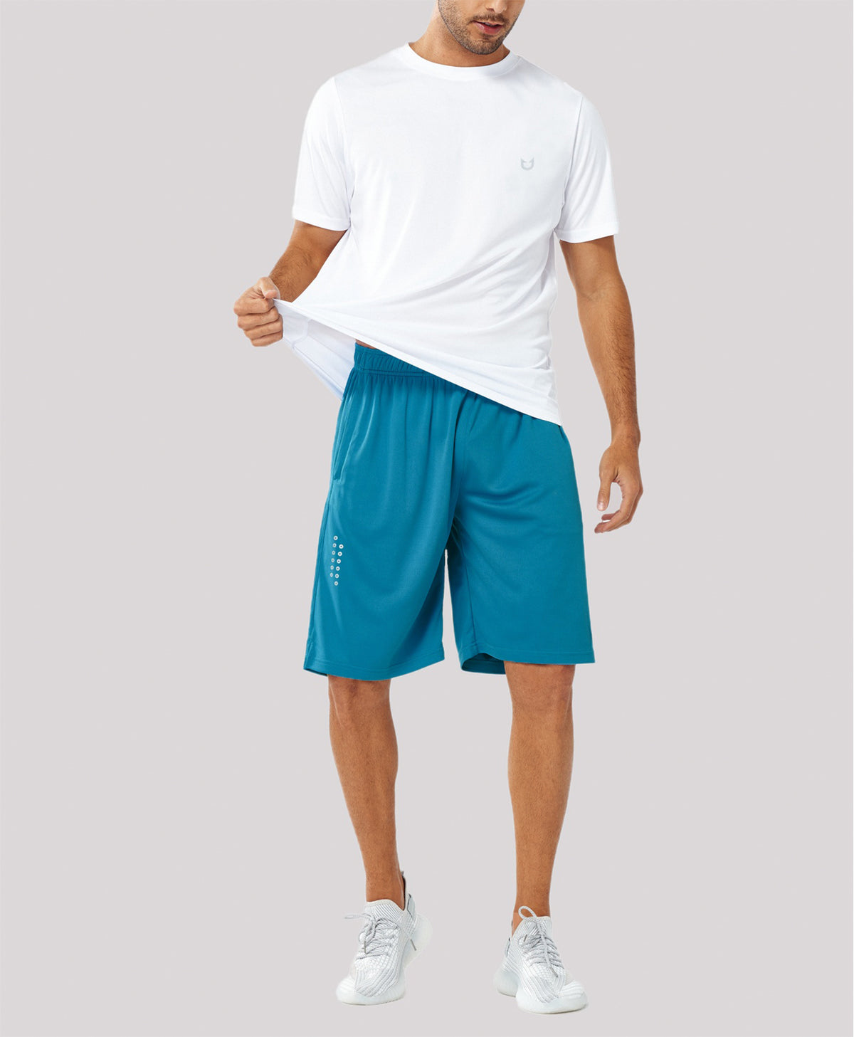 
Men's 10" Breathable Mesh Basketball Athletic Shorts — Lake Blue