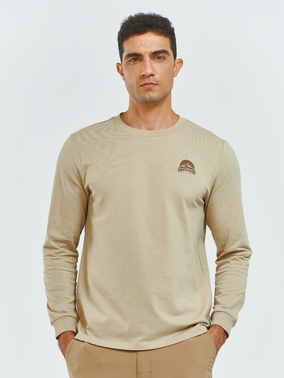 Men's Cotton Long Sleeve T-Shirts Graphic Casual Crew Neck for Work