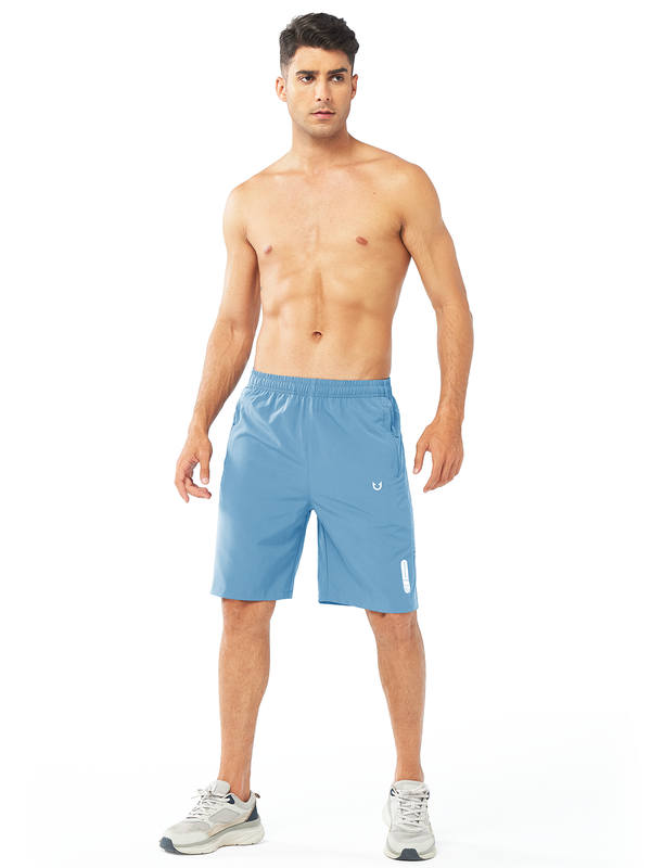 Men's 9 inch inseam Athletic Shorts Lightweight for Run Hiking Workout