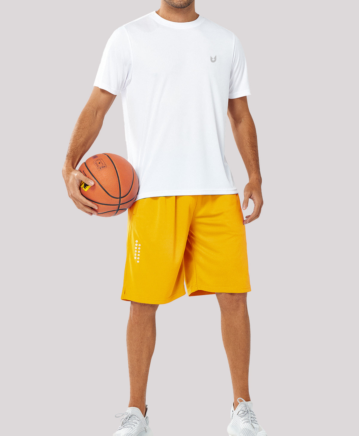 
Men's 10" Breathable Mesh Basketball Athletic Shorts — Gold