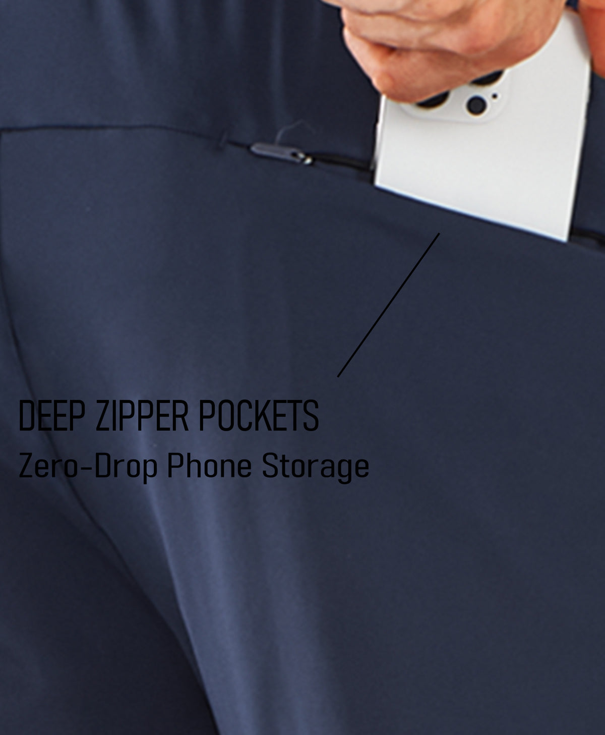 NORTHYARD Men's MotionFlex Tapered Joggers with Zipper Pockets Sweatpants for Gym Workout
#COLOR_NAVY
