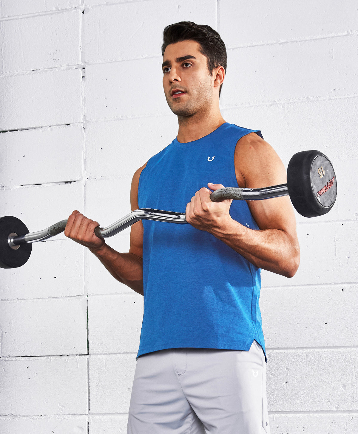 
Men's Muscle Workout Tank Top Performance Quick Dry Sleeveless Shirts — Royal Blue