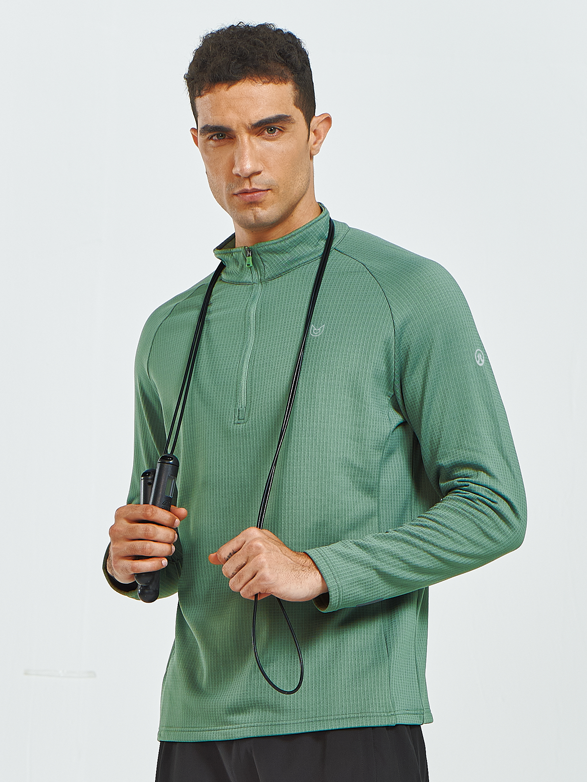Men's Quarter Zip Pullover Fleece Long Sleeve Sweatshirts for Hiking