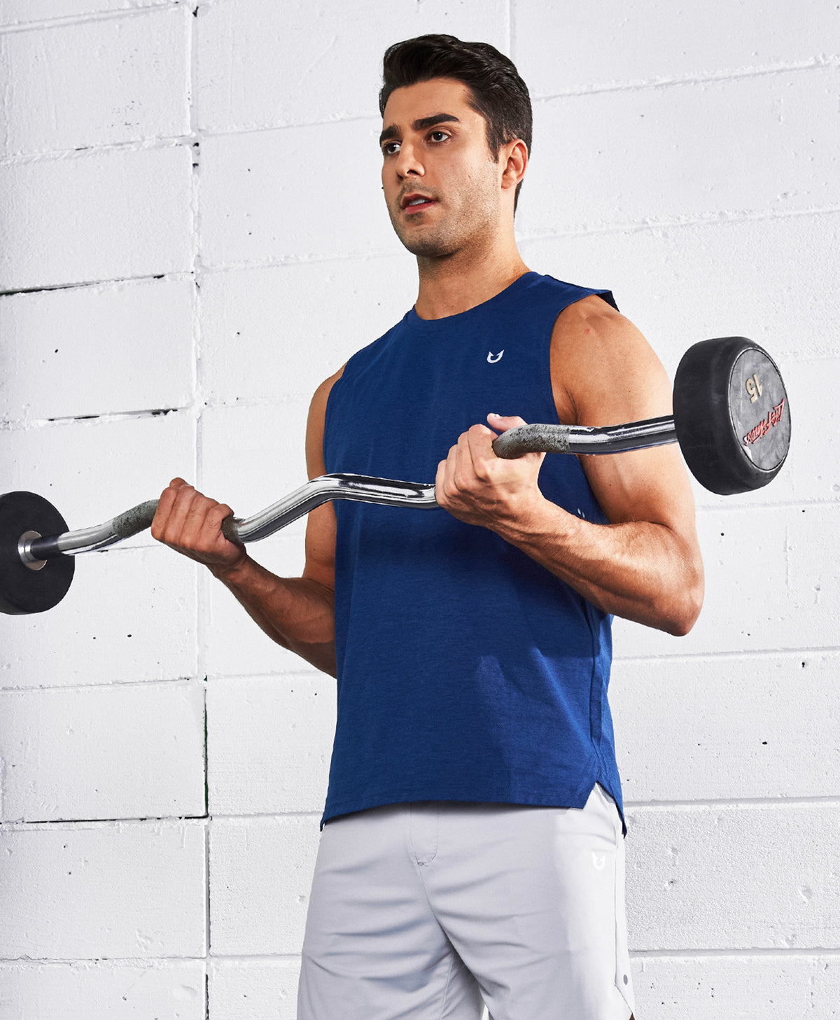 
Men's Muscle Workout Tank Top Performance Quick Dry Sleeveless Shirts — NAVY